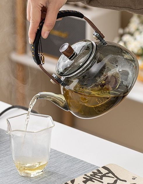 Glass Beam Pot Electric Clay Oven Special Teapot Heating Kettle Home Tea Set Half Moon Pot